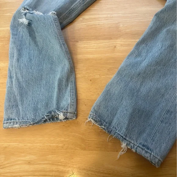 AGOLDE Jeans Size 27 Riley Cropped High Rise Straight Leg Button Fly Organic - Picture 11 of 11